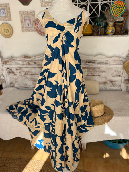 Isla Dress - blue flower 🌺 -  AUROBELLE  IBIZA