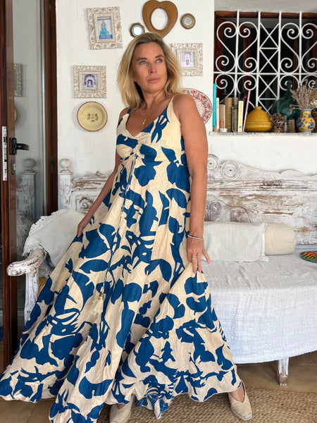 Isla dress  blue flower