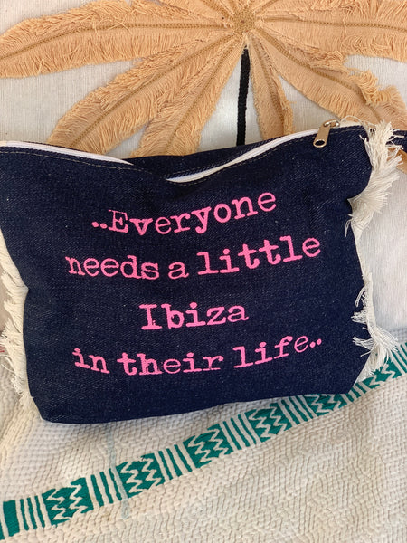 Everyone needs a bit of Ibiza in their life ! Demin jeans Cosmetic bag