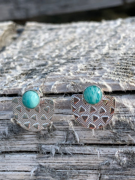 Formentera/ Silver  aqua marine Gemstone designer earrings