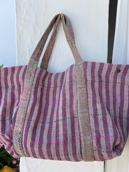 Big  vintage kantha beach and travel bag  sale ! -  AUROBELLE  IBIZA