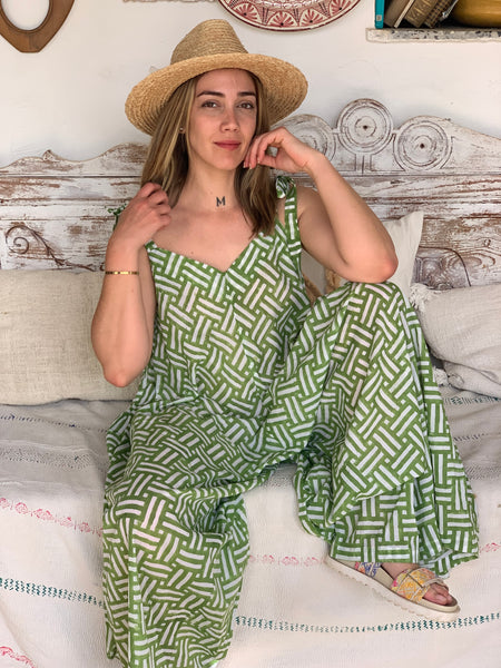 Jumpsuit happy summer green