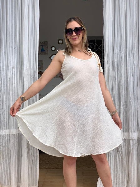 Lilian sexy simple linen dress