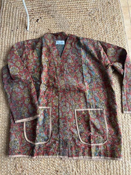 Bohemian Kantha vintage kimono jacket