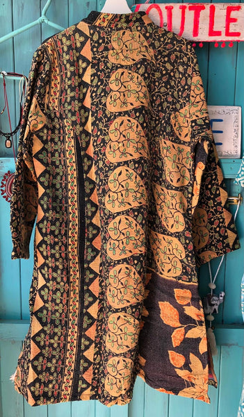 Bohemian Kantha vintage coat