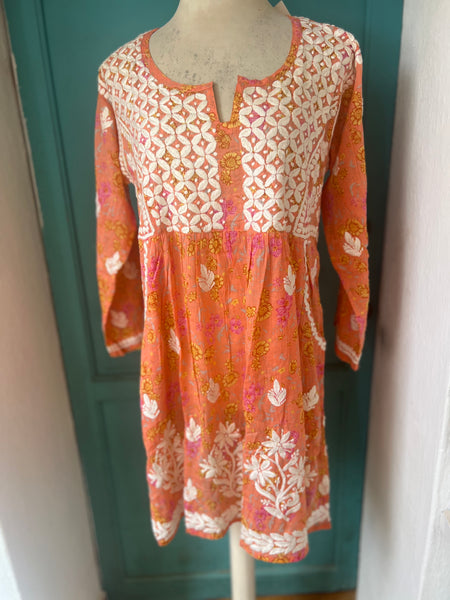 Tanit  Ibiza flower dream dress  light  apricot short