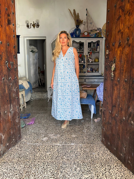 Sergio Turquoise boho dress