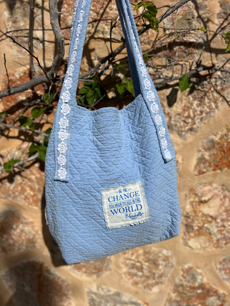 One-of-a-Kind Ibiza Patchwork Bag- be the change you want to see -  AUROBELLE  IBIZA