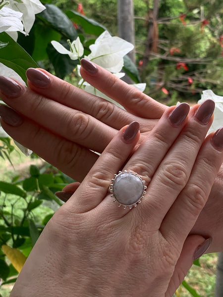 Silver Moon 🌙 stone Ananda Ibiza designer boho ring