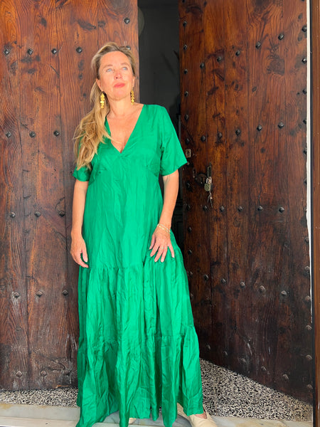 Sweden green Silk dress