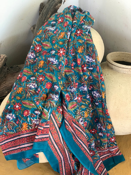 Big size Sarong    or Pareo in block print new collection 24