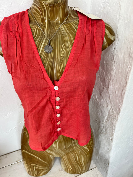 Mulmul cotton top rose -  AUROBELLE  IBIZA