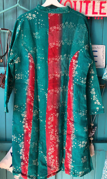 Bohemian Kantha vintage coat
