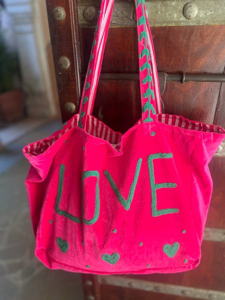 Velvet Love Tote Bag – Big Inside, City Ready -  AUROBELLE  IBIZA
