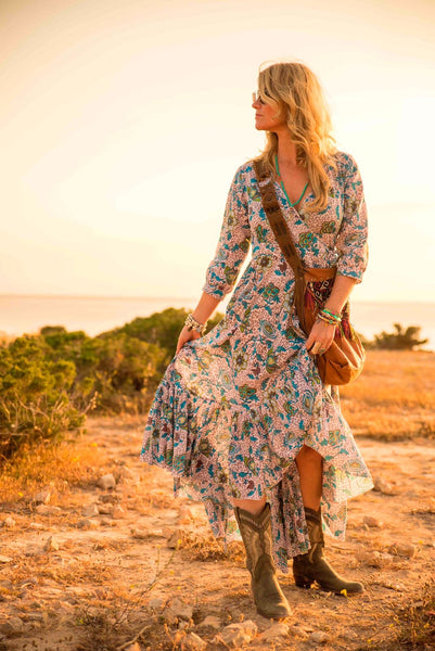 GODDESS DRESS turquoise Ibizabohogirl -  AUROBELLE  IBIZA
