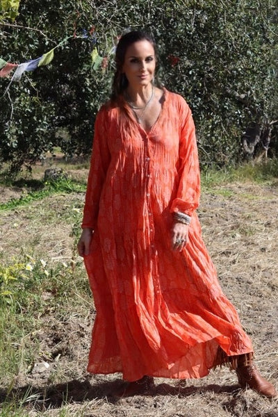 Hawa mahal    dress  in a happy orange one one left