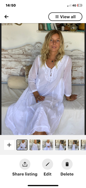 Mughal  dress , softest muslin cotton  in Ibiza white  color