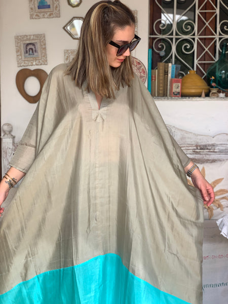 Exclusive luxury Silk kaftan - plus-size