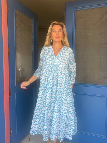 Kilol dress  blue Haveli -  AUROBELLE  IBIZA