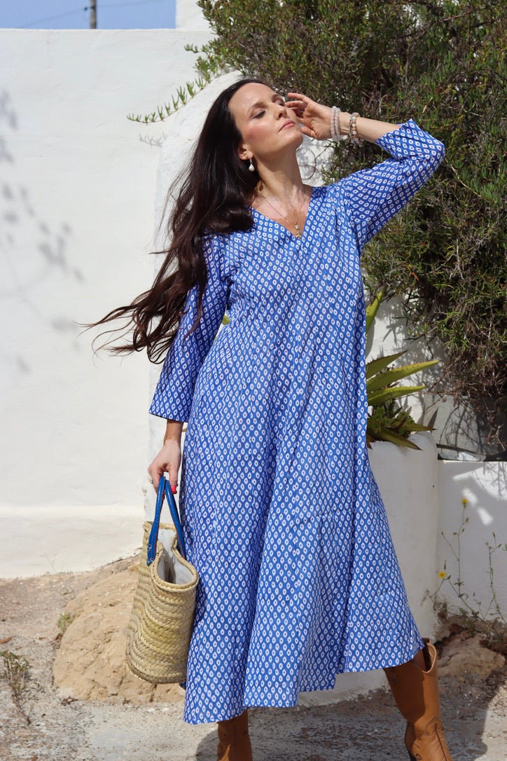 Blue 2024 cotton dress