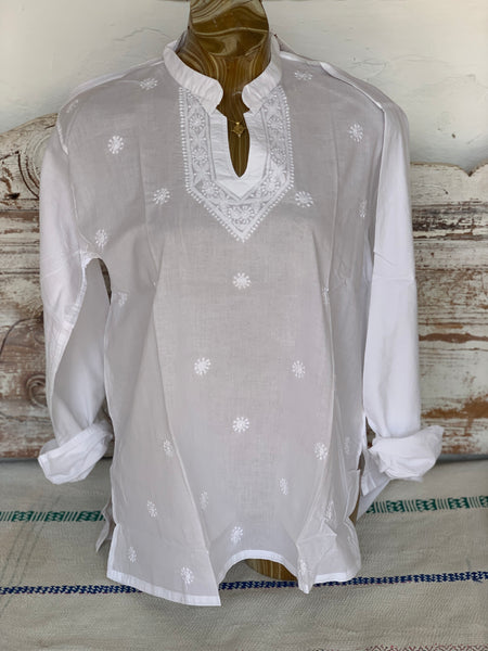 Chinese kurta ,Hand embroidery 🧵 kurta , blouse ,shirt