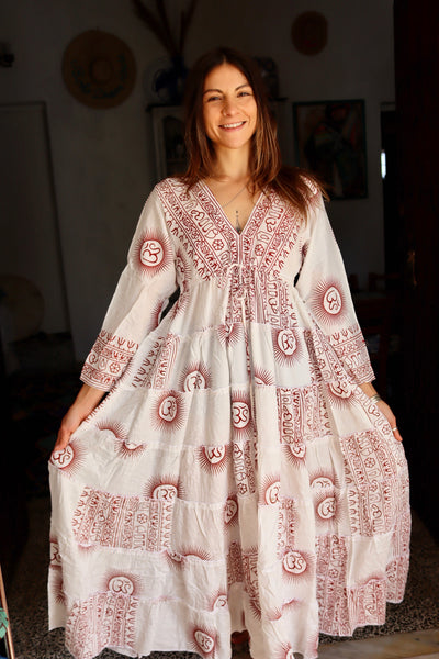Om namah shivaya  dress in white