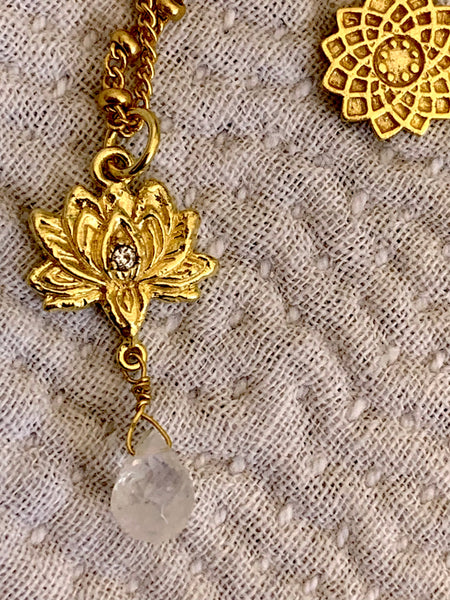 Lotus necklace for strength and empowerment