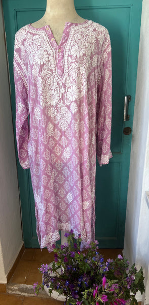 Softest light cotton kurta with embroidery