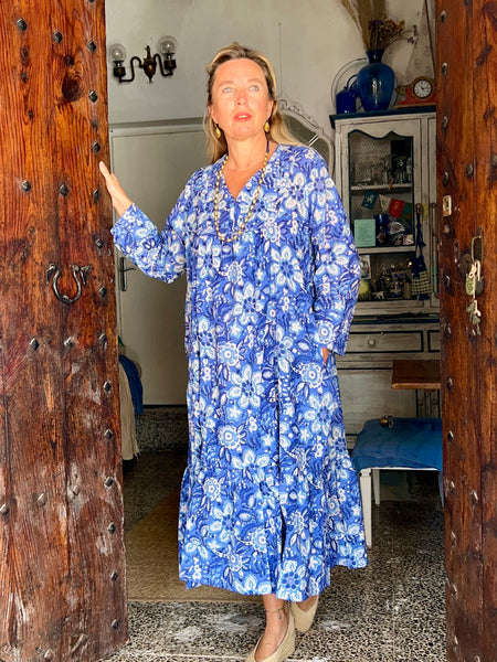 Vintage dress blue   Boho