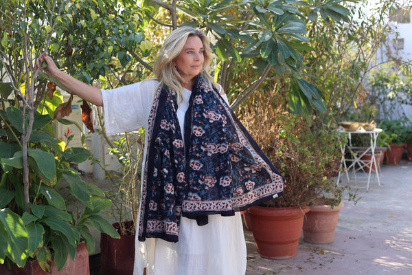 Big size Sarong    or Pareo in block print new collection 24