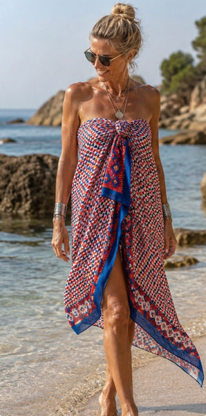 Sarong    , cotton shawl or Pareo in hand block print , new collection 26