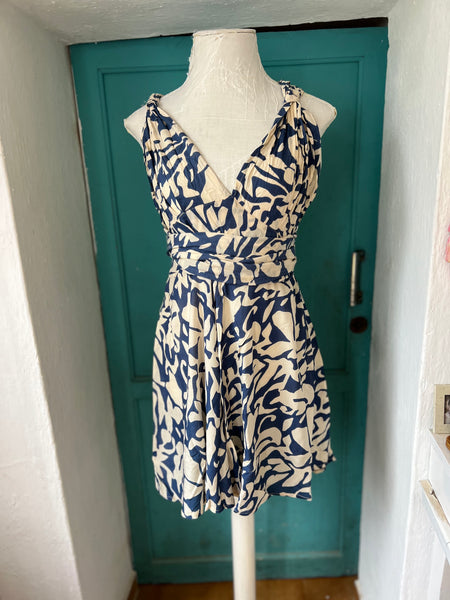 Short Ketty dress blue -  AUROBELLE  IBIZA