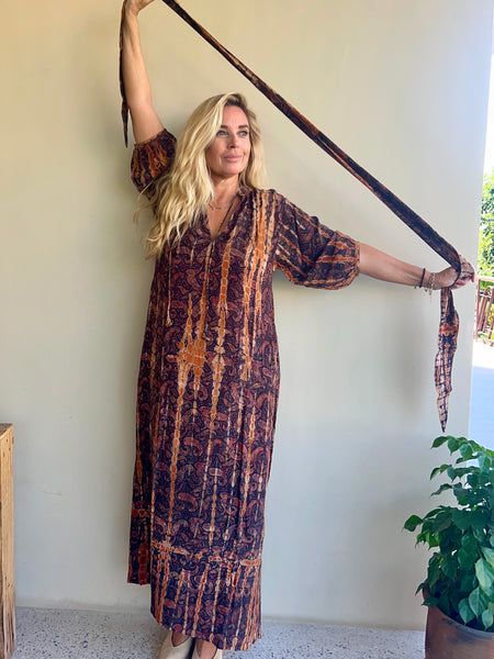 Lisa Silk dress no 6 brown