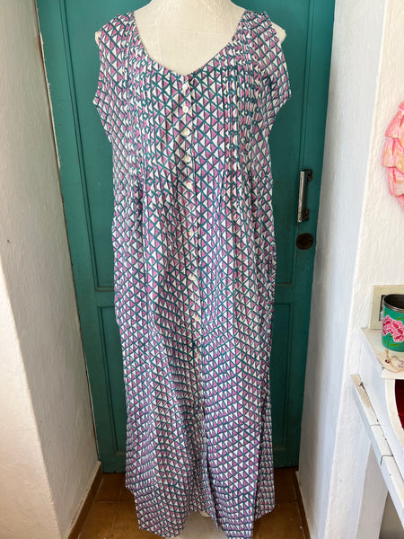 Capri dress  in blue checks