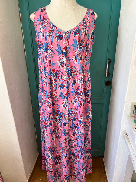 Capri  dress print pink flower