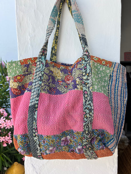Big  vintage kantha beach and travel bag  sale ! -  AUROBELLE  IBIZA