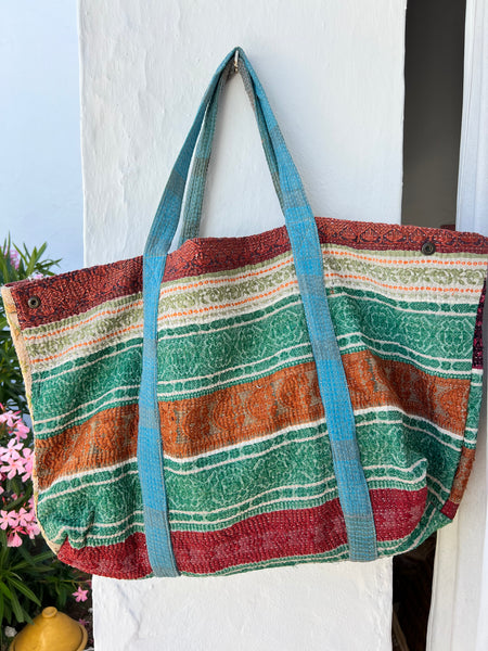 Big  vintage kantha beach and travel bag  sale ! -  AUROBELLE  IBIZA