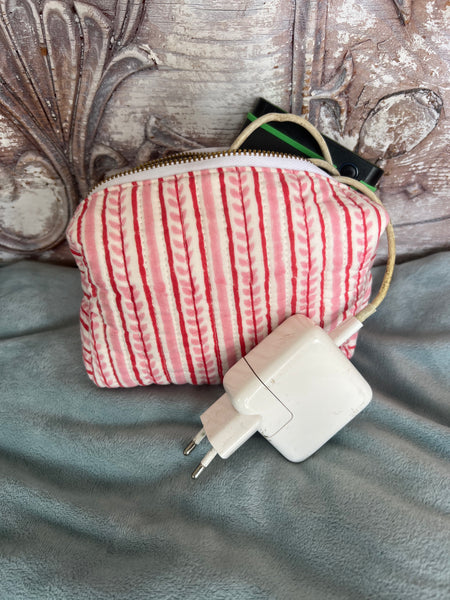 Mini Pouch – Pink Stripe