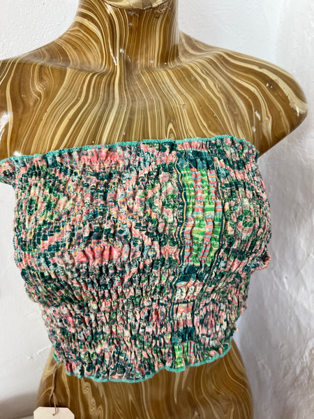Sexy Tank top elastic in silky fabrics green -  AUROBELLE  IBIZA