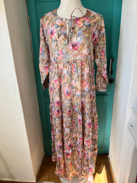 Boho Dress – Flower Garden Print digital -  AUROBELLE  IBIZA