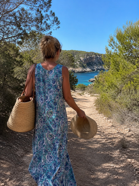 SUNDRESS Maxi in formentera blue