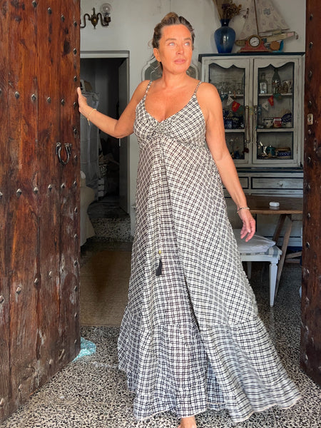 Isla dress  salt and pepper