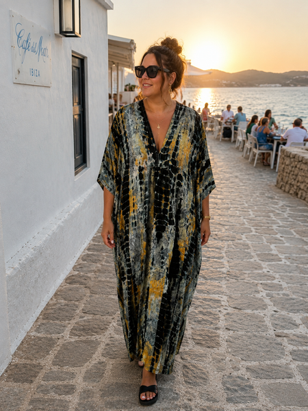 Silk Martha Kaftan – Upcycled Vintage Sari Collection no 20 XXL