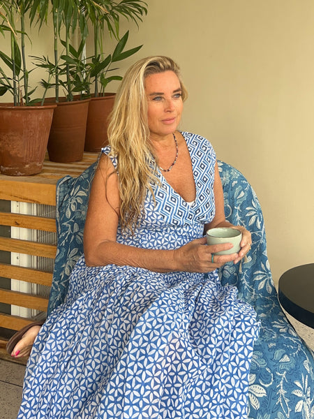 Naturelment dream boho dress blue beach