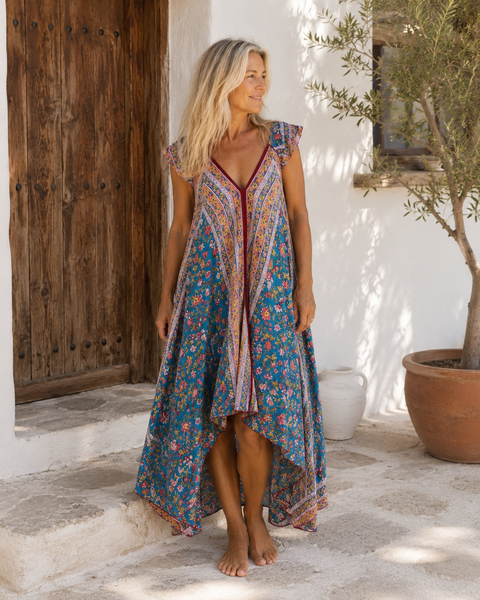 Beach boho dress cotton