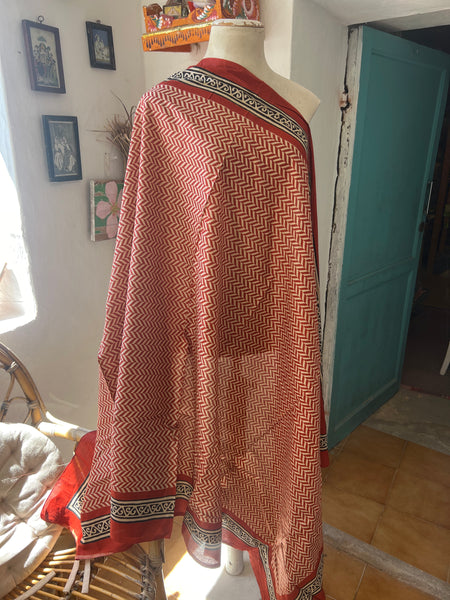 Big size Sarong   or Pareo in block print new collection