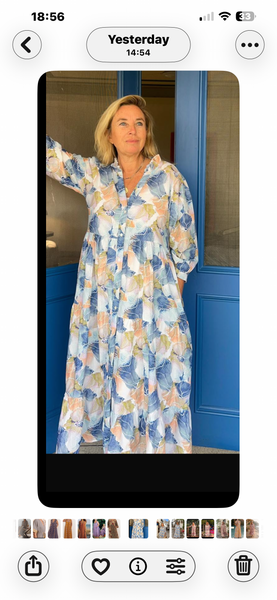 Shanti Dress – Flower blue