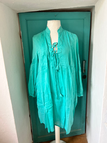 Simram turquoise tunica dress