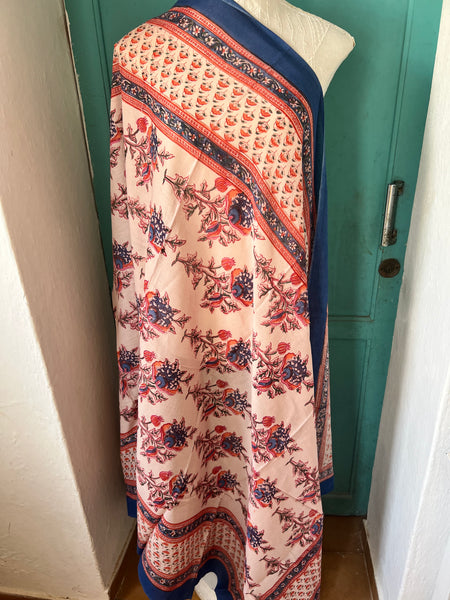 Hand made Block print vintage flower