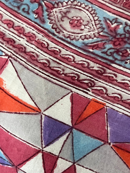 Hand made Block print Purple rain